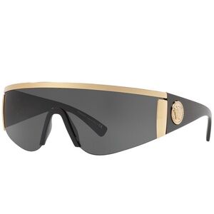 Versace Black Sunglasses with Gold Medusa Detail